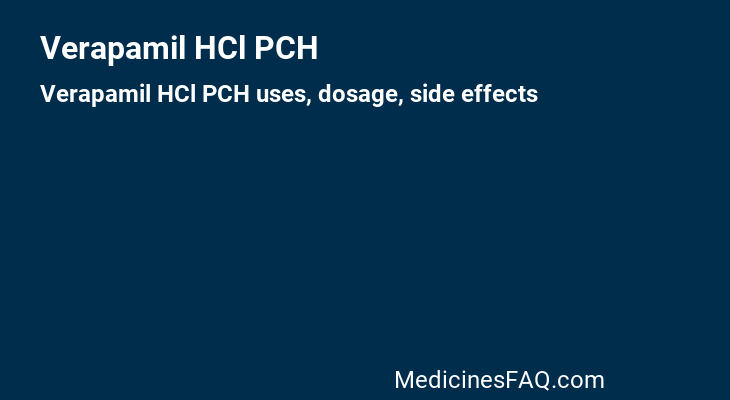 Verapamil HCl PCH