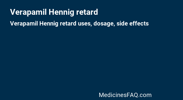 Verapamil Hennig retard