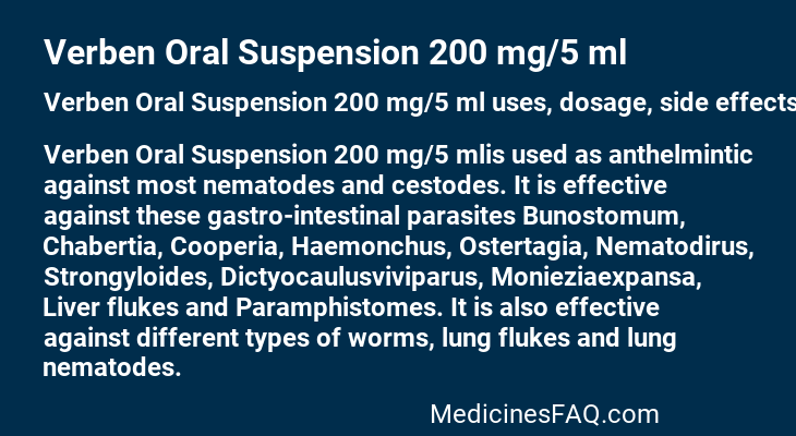 Verben Oral Suspension 200 mg/5 ml