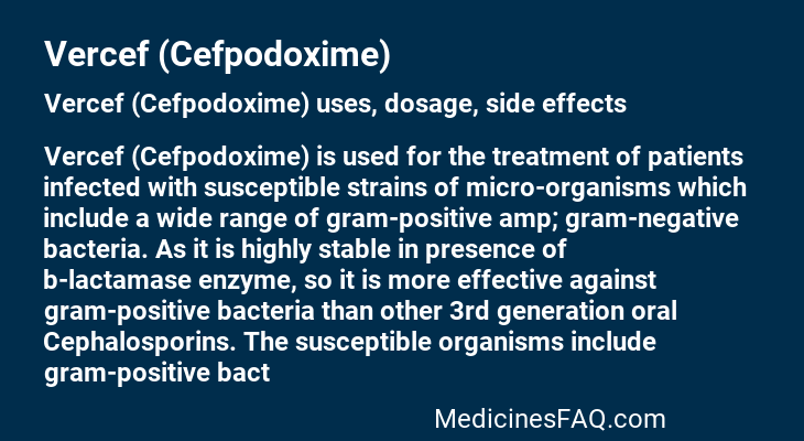 Vercef (Cefpodoxime)