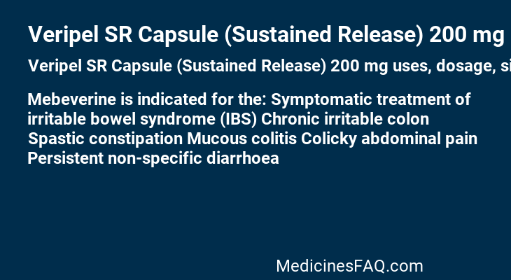 Veripel SR Capsule (Sustained Release) 200 mg