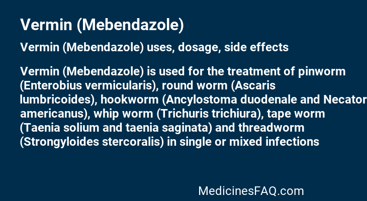 Vermin (Mebendazole)