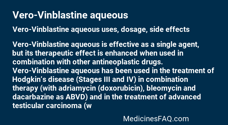 Vero-Vinblastine aqueous