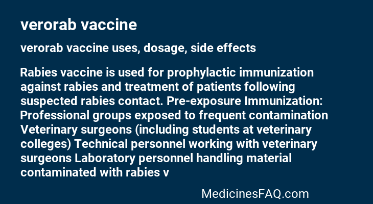 verorab vaccine