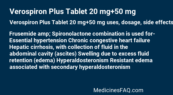 Verospiron Plus Tablet 20 mg+50 mg