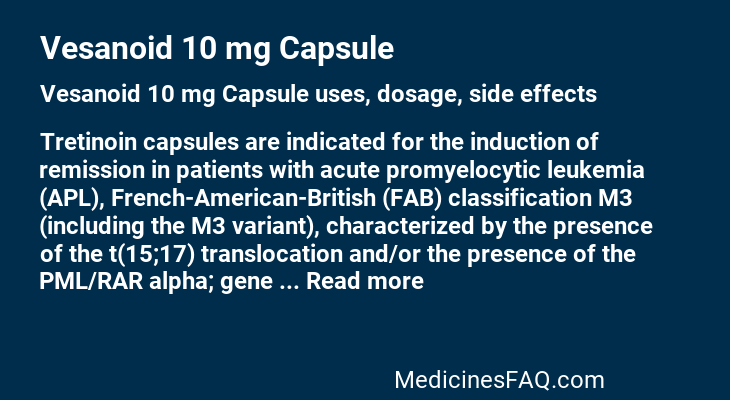 Vesanoid 10 mg Capsule