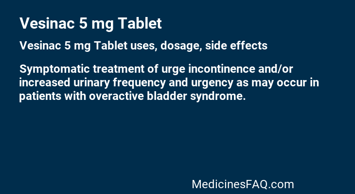 Vesinac 5 mg Tablet