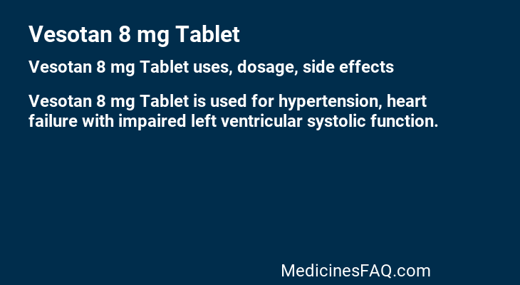 Vesotan 8 mg Tablet