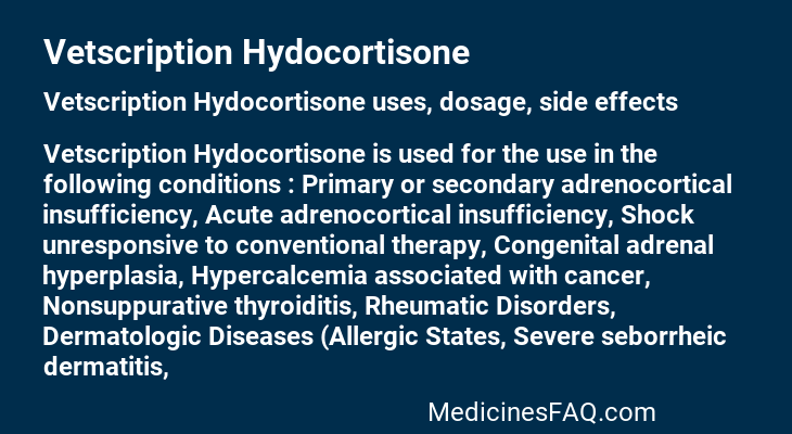 Vetscription Hydocortisone