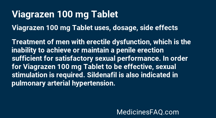 Viagrazen 100 mg Tablet