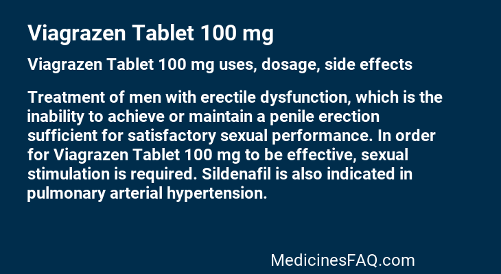 Viagrazen Tablet 100 mg