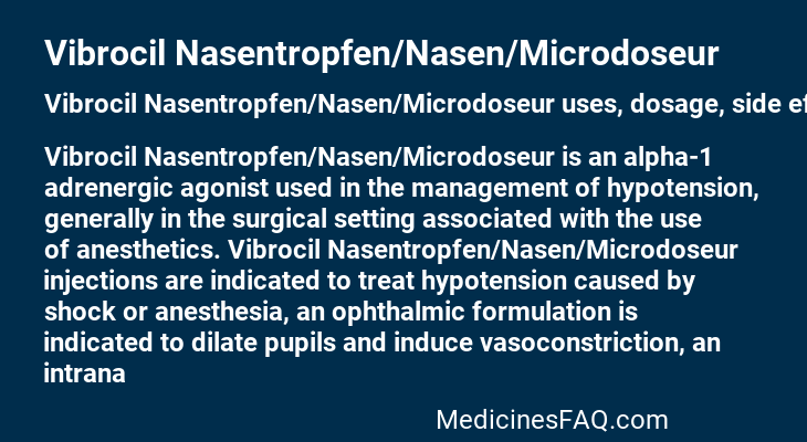 Vibrocil Nasentropfen/Nasen/Microdoseur
