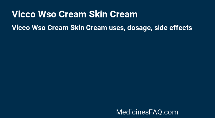 Vicco Wso Cream Skin Cream