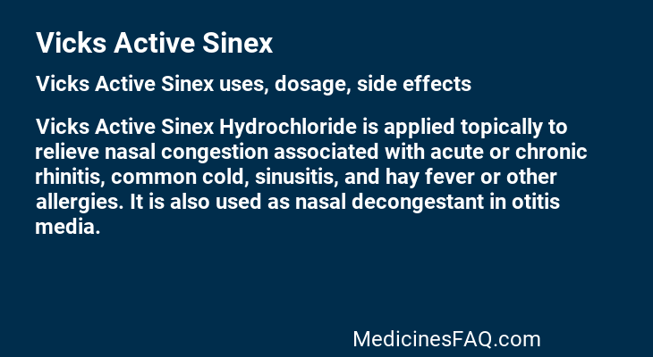 Vicks Active Sinex