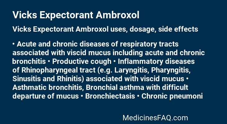 Vicks Expectorant Ambroxol