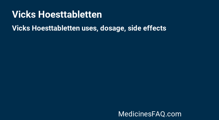 Vicks Hoesttabletten