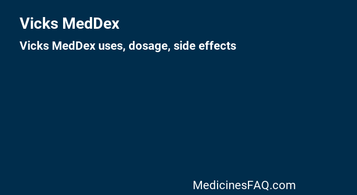 Vicks MedDex