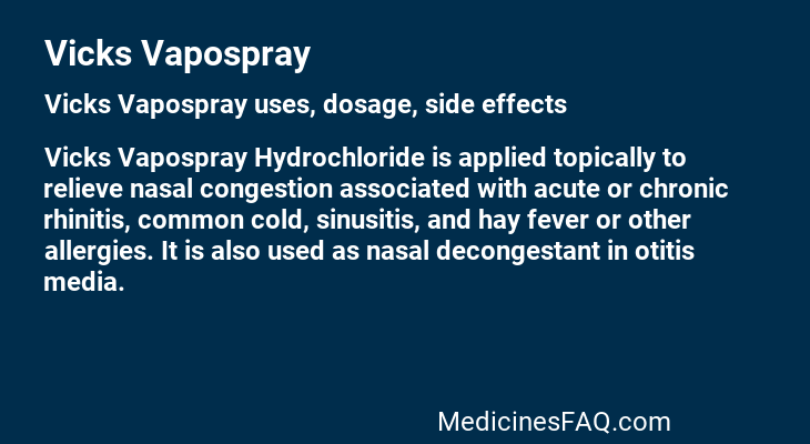 Vicks Vapospray