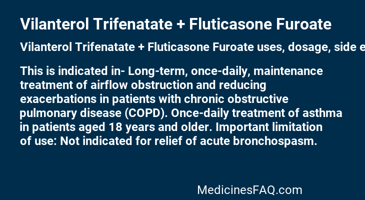 Vilanterol Trifenatate + Fluticasone Furoate