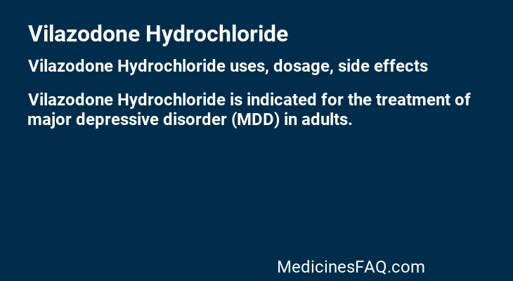 Vilazodone Hydrochloride