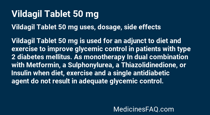 Vildagil Tablet 50 mg