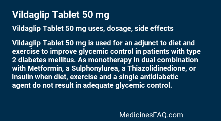 Vildaglip Tablet 50 mg