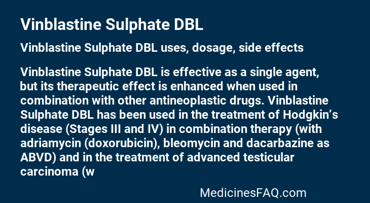 Vinblastine Sulphate DBL