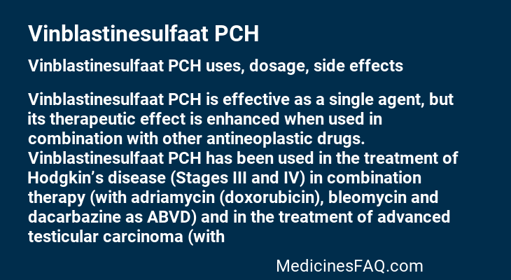 Vinblastinesulfaat PCH