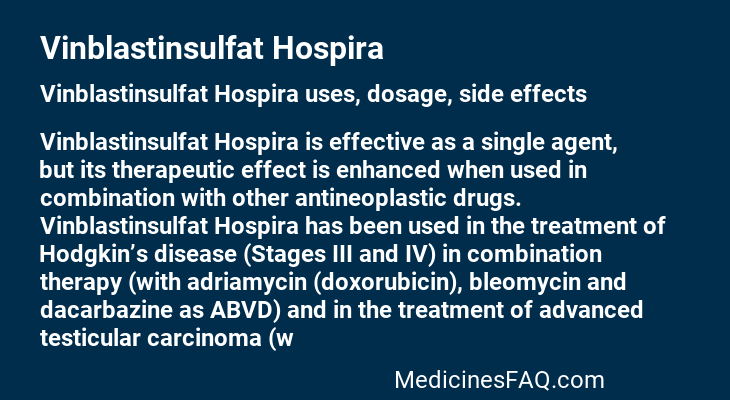 Vinblastinsulfat Hospira