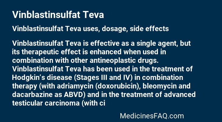 Vinblastinsulfat Teva