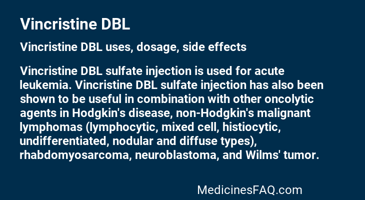 Vincristine DBL