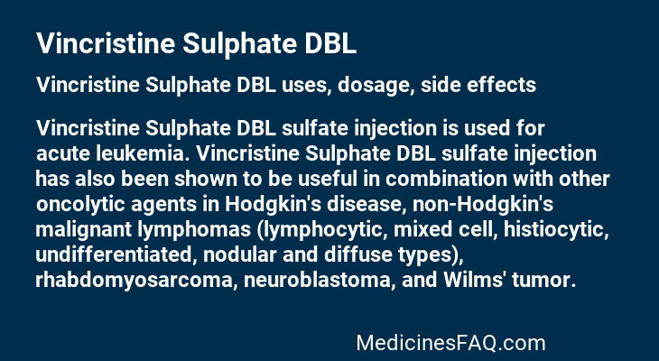 Vincristine Sulphate DBL