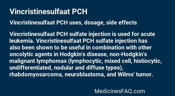 Vincristinesulfaat PCH