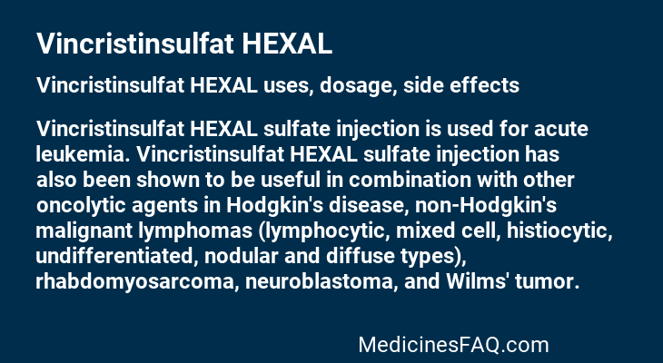 Vincristinsulfat HEXAL