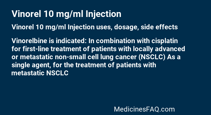 Vinorel 10 mg/ml Injection