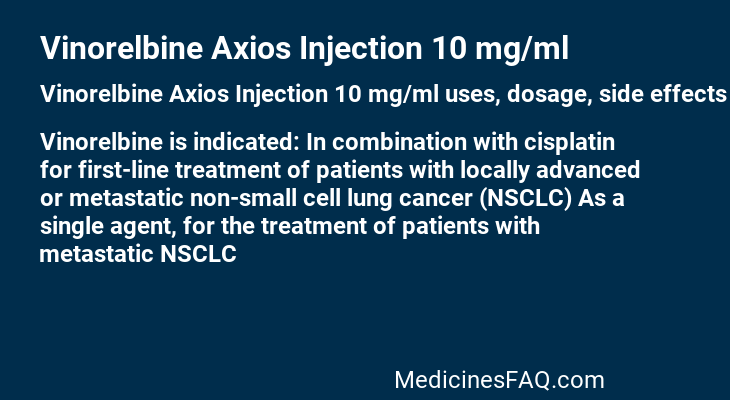 Vinorelbine Axios Injection 10 mg/ml