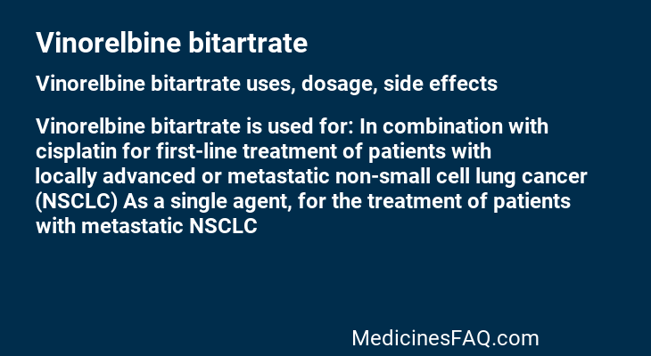 Vinorelbine bitartrate