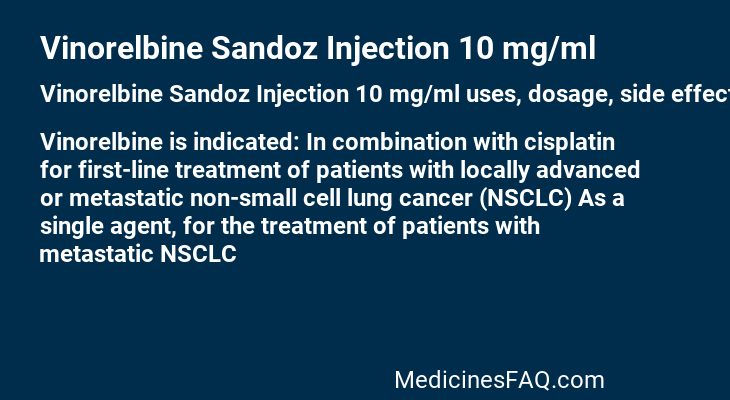 Vinorelbine Sandoz Injection 10 mg/ml