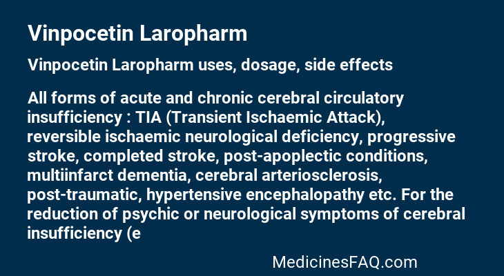 Vinpocetin Laropharm