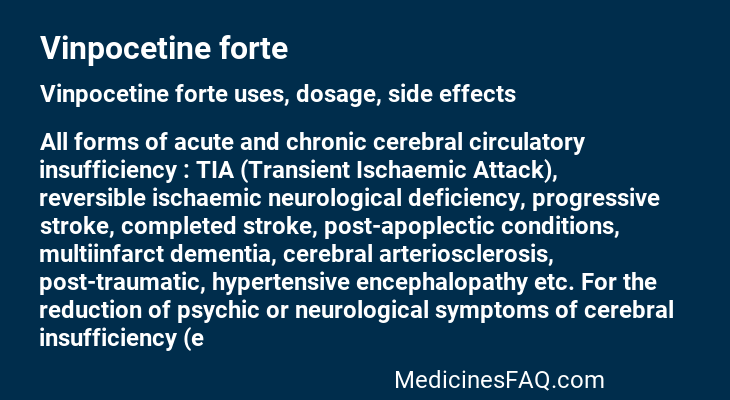 Vinpocetine forte