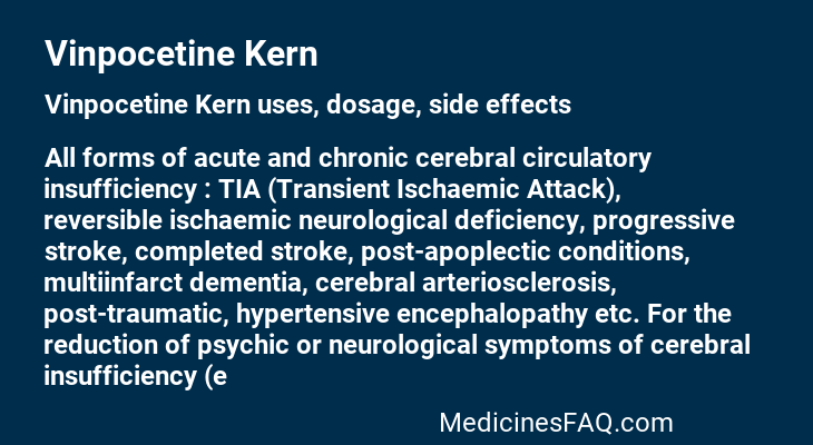 Vinpocetine Kern