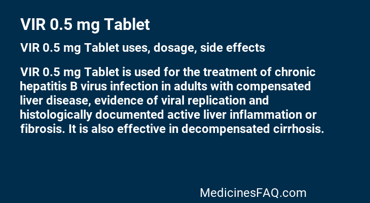 VIR 0.5 mg Tablet