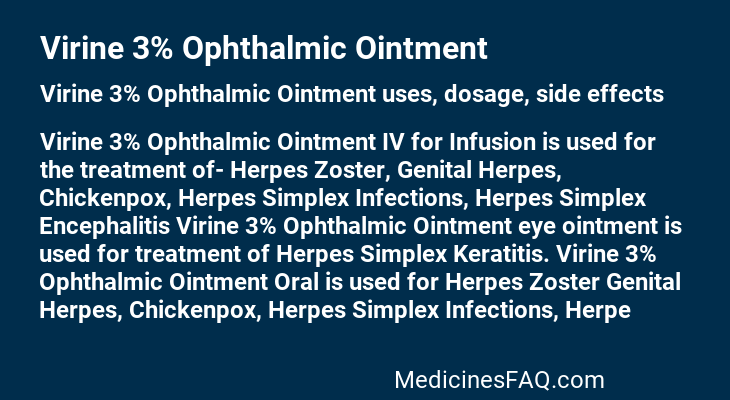 Virine 3% Ophthalmic Ointment