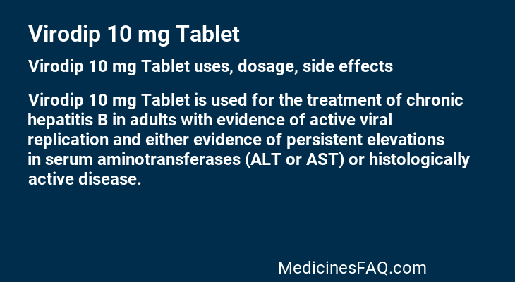 Virodip 10 mg Tablet