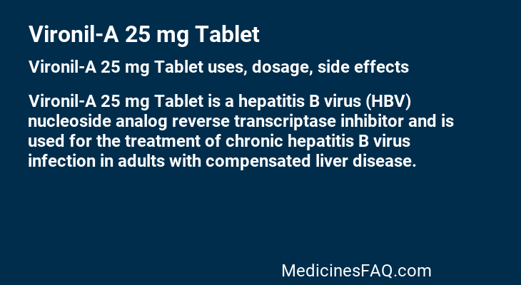 Vironil-A 25 mg Tablet