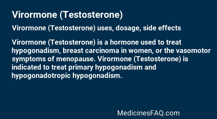 Virormone (Testosterone)