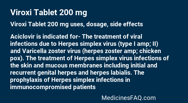 Viroxi Tablet 200 mg