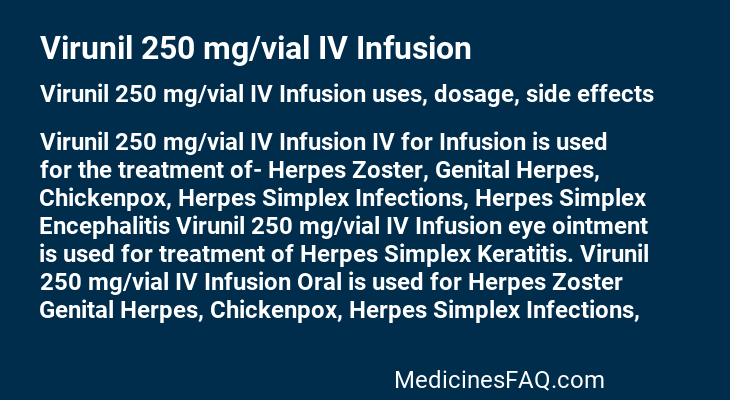 Virunil 250 mg/vial IV Infusion