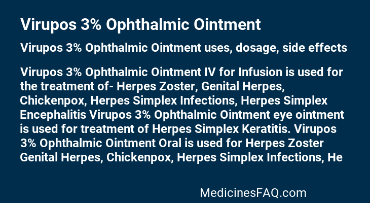 Virupos 3% Ophthalmic Ointment