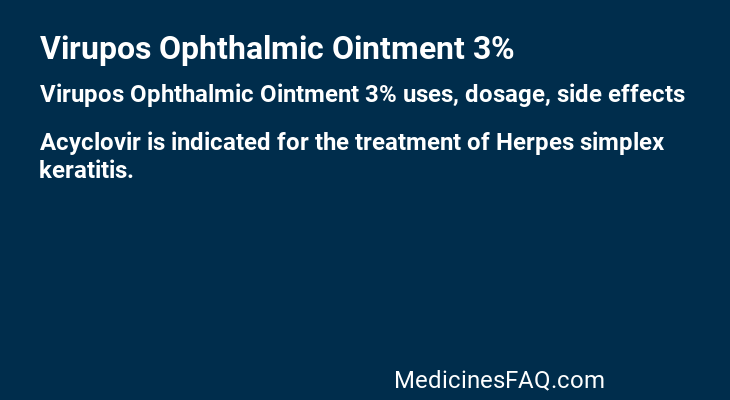 Virupos Ophthalmic Ointment 3%